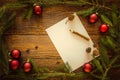 Christmas letter to Santa. Space for text