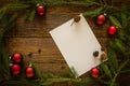 Christmas letter to Santa. Space for text