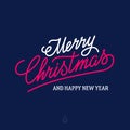 Christmas Lettering Outline Pink Blue