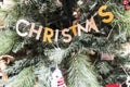 Christmas letters in a Christmas tree