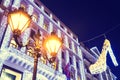 Christmas Light In Central Street, Budapest Royalty Free Stock Photo