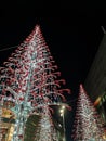 Christmas light decoration in the center of Liverpool, United Kingdom