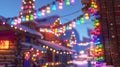 A Christmas light display Royalty Free Stock Photo