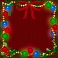 Christmas light frame