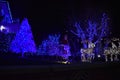 Christmas light in the night in New York, Usa