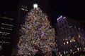 Christmas light in the night in New York, Usa Royalty Free Stock Photo
