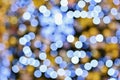 Christmas lights. Abstract colorful background with Christmas decoration. Bokeh - defocused. Royalty Free Stock Photo