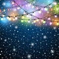 Christmas Lights Background. Royalty Free Stock Photo