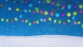 Christmas lights background and snow Royalty Free Stock Photo