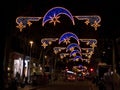 Christmas lights in Barcelona street Royalty Free Stock Photo