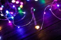 Christmas lights with blurred background. Tree light blur Royalty Free Stock Photo