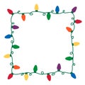 Christmas lights border Royalty Free Stock Photo