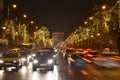 Christmas lights, boulevard traffic, Bucharest