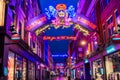 Christmas lights on Carnaby Street, London UK