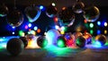 Christmas lights and Christmas balls