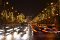 Christmas lights, city traffic, Bucharest