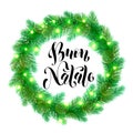 Christmas lights decoration Italian Buon Natale design element