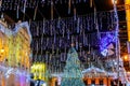 Christmas lights and decorations. Royalty Free Stock Photo