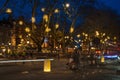 Christmas Lights decorations on Sloane Square, London UK