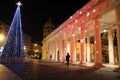 Christmas lights decorations in the street of Foggia Royalty Free Stock Photo