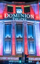 Christmas lights at Dominion theatre in London