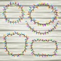 Christmas Lights Frames. EPS 10 Royalty Free Stock Photo