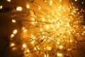 Christmas Lights Garland, Blurred Led Bulb Light Background Royalty Free Stock Photo