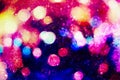 Christmas lights. Gold Holiday New year Abstract Glitter Defocused Background With Blinking Stars and sparks Royalty Free Stock Photo