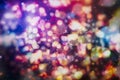 Christmas lights. Gold Holiday New year Abstract Glitter Defocused Background With Blinking Stars and sparks Royalty Free Stock Photo