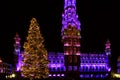 Christmas lights at Grand Place, Brussels, Belgium Royalty Free Stock Photo