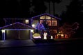 Christmas lights home house Royalty Free Stock Photo