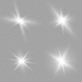 Light flare special effect. Star burst. Vector sparkles on black background.Light flare special effect.Christmas lights is