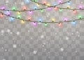 Christmas lights isolated Royalty Free Stock Photo