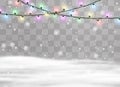 Christmas lights isolated Royalty Free Stock Photo