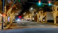 Christmas Lights on Main Street in downtown Brevard