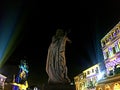 Christmas and lights in Moncalieri town, Italy. Colours, art and history