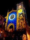 Christmas and lights in Moncalieri town, Italy. Colours, art and history