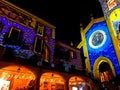 Christmas and lights in Moncalieri town, Italy. Colours, art and history