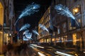 Christmas lights on New Bond Street, London, UK