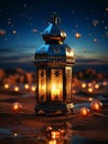 christmas lights in the night christmas lantern in the snow christmas lantern in the night Royalty Free Stock Photo