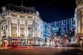 Christmas lights 2017 on Oxford street, London Royalty Free Stock Photo