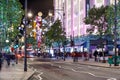 Christmas lights 2016 on Oxford street, London Royalty Free Stock Photo