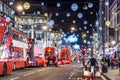 Christmas lights 2016 on Oxford street, London Royalty Free Stock Photo