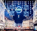 Christmas lights 2017 on Oxford street, London Royalty Free Stock Photo