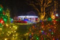 Christmas Lights in Shore Acres State Park, Oregon Royalty Free Stock Photo