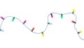 Christmas lights string isolated on white background With clipping path