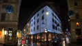 Christmas lights in Via Montenapoleone Royalty Free Stock Photo