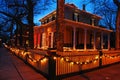 Christmas lights on a Victorian Home Royalty Free Stock Photo