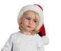 Christmas little girl with Santa hat Royalty Free Stock Photo