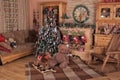 Christmas Living Room Interior Royalty Free Stock Photo